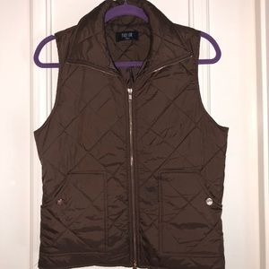 Brown Zip Up Vest